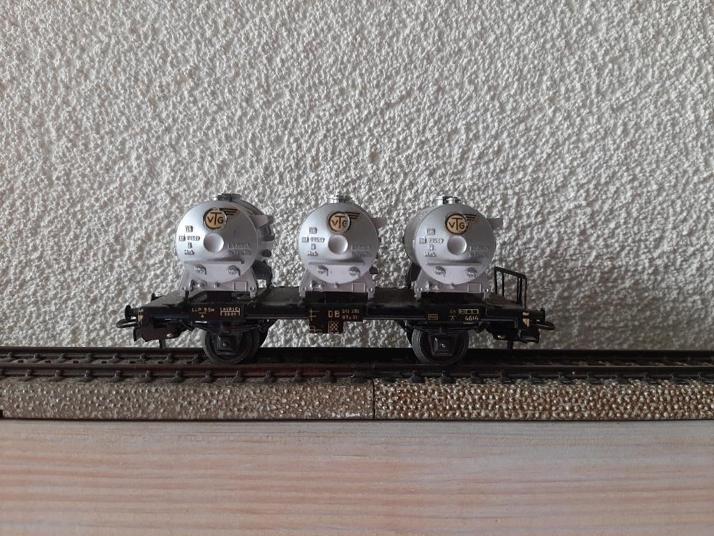 Marklin 4520 vtg behalterwagen., Hobby en Vrije tijd, Modeltreinen | H0, Wisselstroom, Gebruikt, Wagon, Ophalen of Verzenden