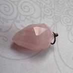 Mooie massieve hanger edelsteen gefaceteerd Rozenkwarts, Overige voorstellingen, Nieuw, Ophalen of Verzenden, Steen of Mineraal