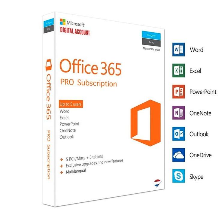 Office 365 Pro Plus | 5 Apparaten | Levenslang geldig!, Computers en Software, Office-software, Nieuw, Android, iOS, ChromeOS