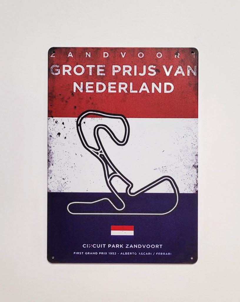Formule 1 grand prix van Nederland reclamebord van metaal, Ophalen of Verzenden, Nieuw, Formule 1