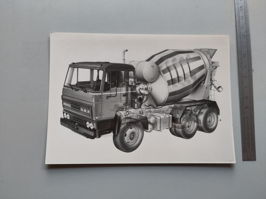 DAF FMT 2305 Betonmixer persfoto (023), Ophalen of Verzenden, Auto's