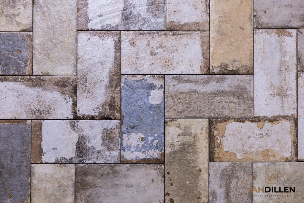 Verouderde vloer - wandtegels met karakter Deco lijn, Keramiek, Nieuw, Ophalen of Verzenden, 20 tot 40 cm