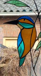 IJSVOGEL Tiffany Glas in lood NIEUW handgemaakt Raamhanger, Ophalen of Verzenden, Nieuw