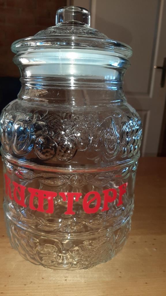 3 rumtopf potten 2x aardewerk en 1x glas, Antiek en Kunst, Antiek | Vazen, Ophalen