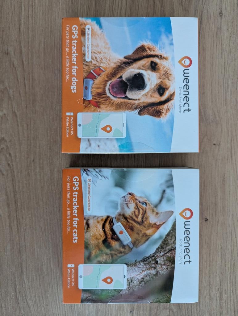 2x Weenect XS GPS trackers hond/kat nieuw in doos, Ophalen of Verzenden, Nieuw