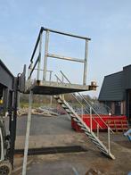 Stalen trap met bordes gegalv hoog 2.6/2,7mtr nor030, Doe-het-zelf en Verbouw, Ladders en Trappen, Ophalen, 2 tot 4 meter