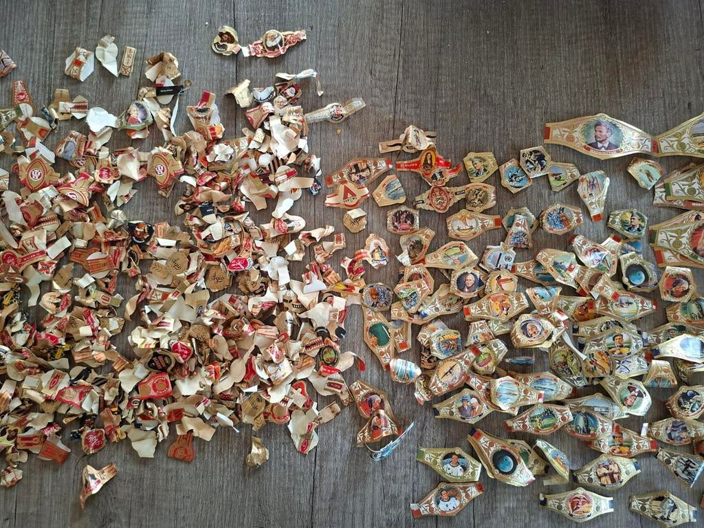 Grote partij sigarenbandjes: Washington, Elizabeth Bas e.a., Verzamelen, Ophalen of Verzenden