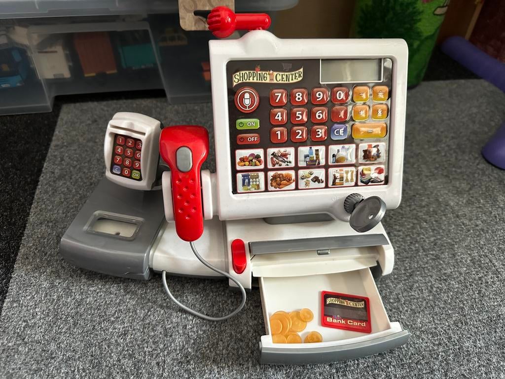 Speelgoed kassa, Kinderen en Baby's, Speelgoed | Educatief en Creatief, Gebruikt, Ontdekken, Met geluid, Ophalen of Verzenden