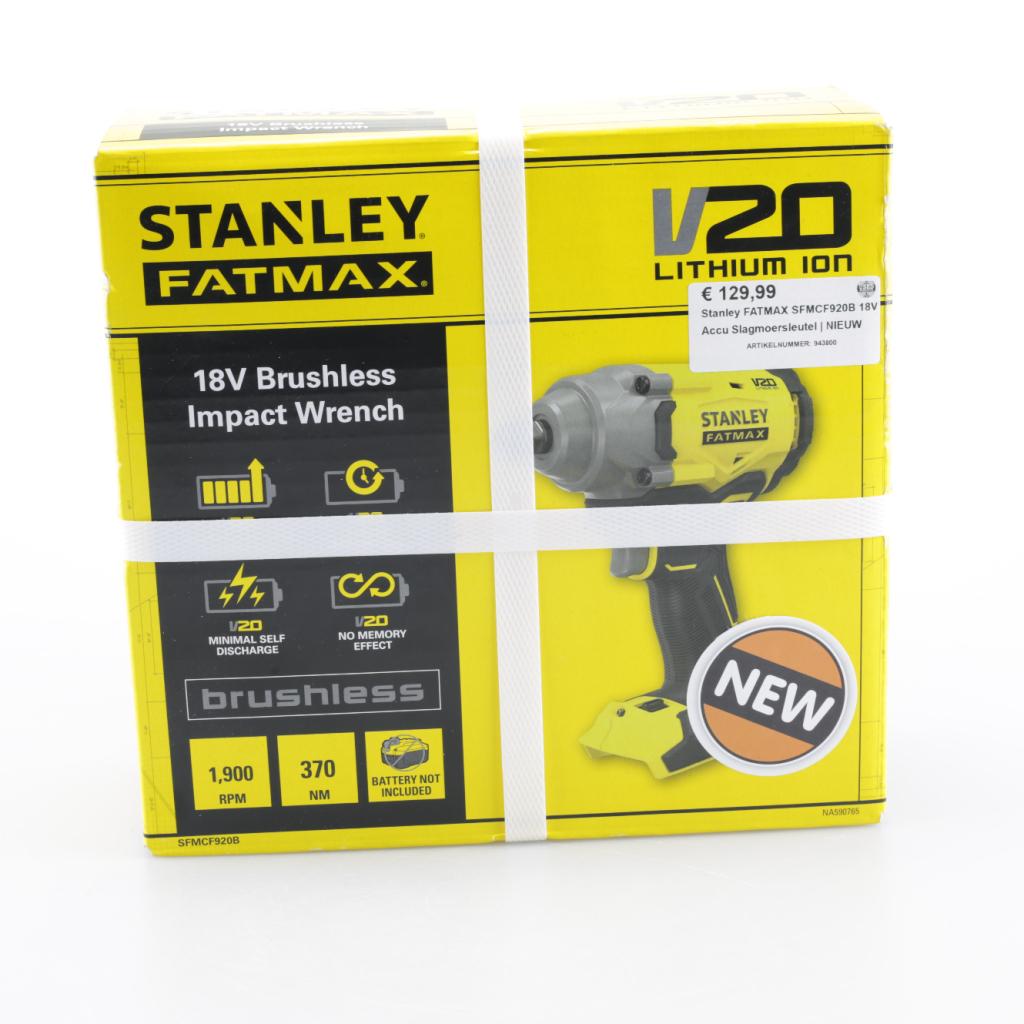 Stanley FATMAX SFMCF920B 18V Accu Slagmoersleutel | NIEUW, Doe-het-zelf en Verbouw, Gereedschap | Boormachines, Nieuw
