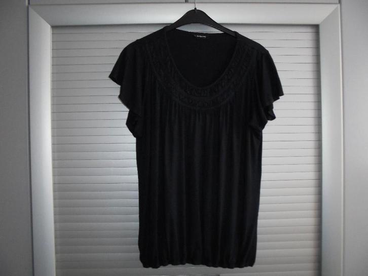 Shirt/top zwart maat 46, Kleding | Dames, T-shirts, Zo goed als nieuw, Maat 46/48 (XL) of groter, Zwart, Korte mouw, Ophalen of Verzenden