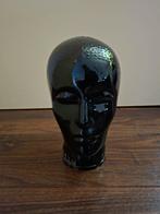 Retro Zwart glazen hoofd., Verzamelen, Ophalen of Verzenden, Huis en Inrichting