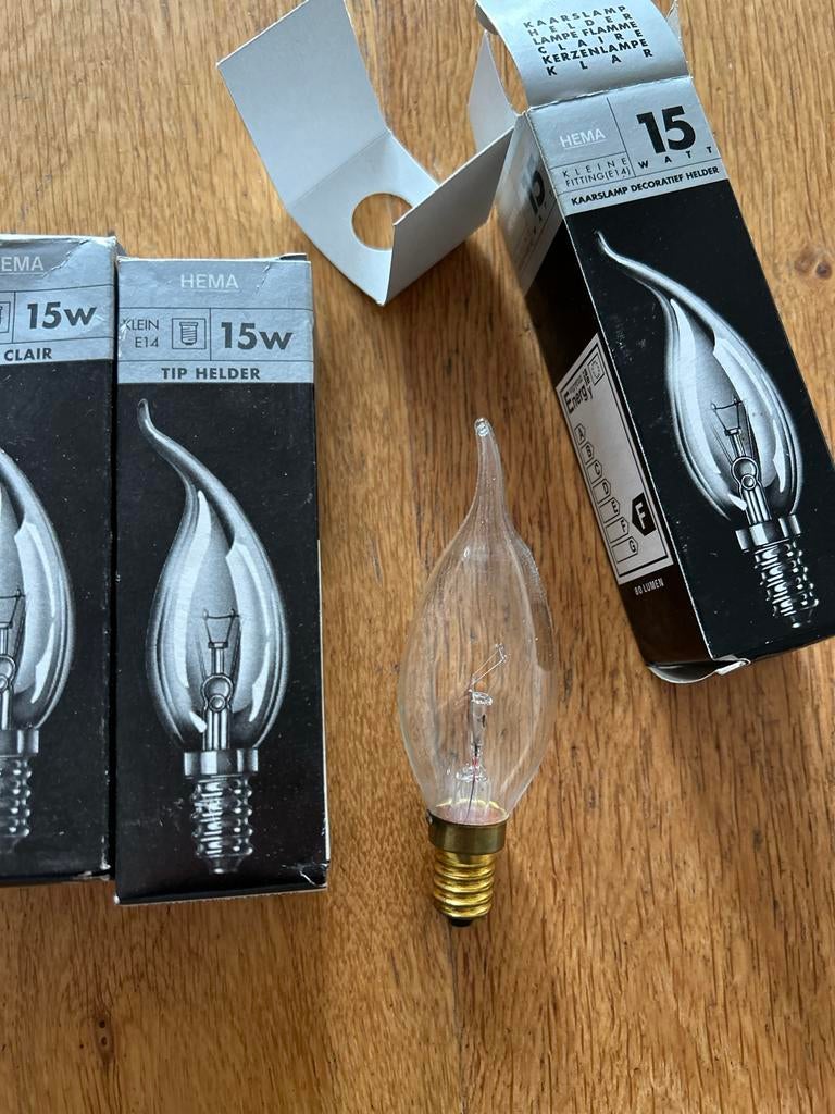 6 Hema 15W Kaarslampen E14 Kleine Fitting, Minder dan 30 watt, Gloeilamp, E14 (klein), Nieuw
