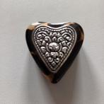 Schildpaddenschild doosje met zilver, Ophalen of Verzenden, Zilver