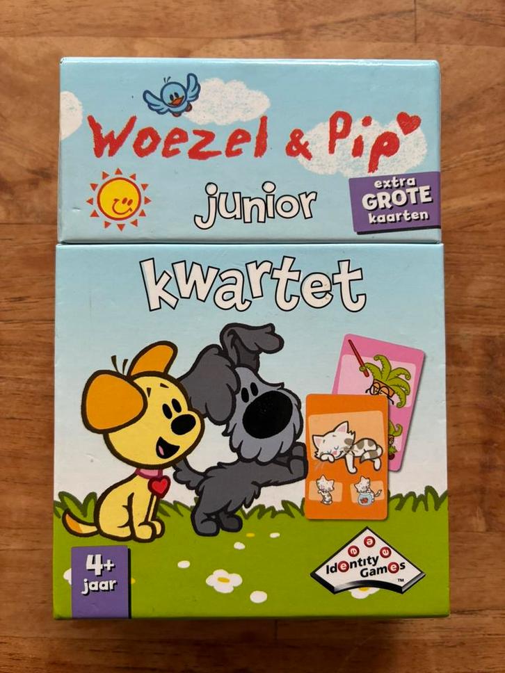 Woezel en pip junior kwartet, Verzamelen, Speelkaarten, Jokers en Kwartetten, Zo goed als nieuw, Kwartet(ten), Ophalen of Verzenden