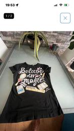 Zwart t shirt met tekst, Kleding | Dames, Ophalen of Verzenden, Zo goed als nieuw, Zwart, Korte mouw