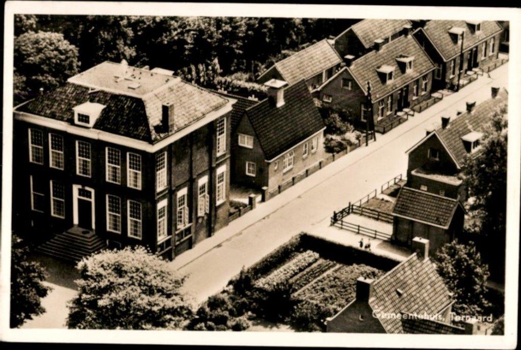ternaard, kvr5-1516 gemeentehuis, Verzenden, 1940 tot 1960, Ongelopen, Friesland
