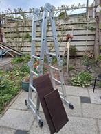 Multifunctionele of vouwladder ook als steiger, Ophalen, Gebruikt, 2 tot 4 meter