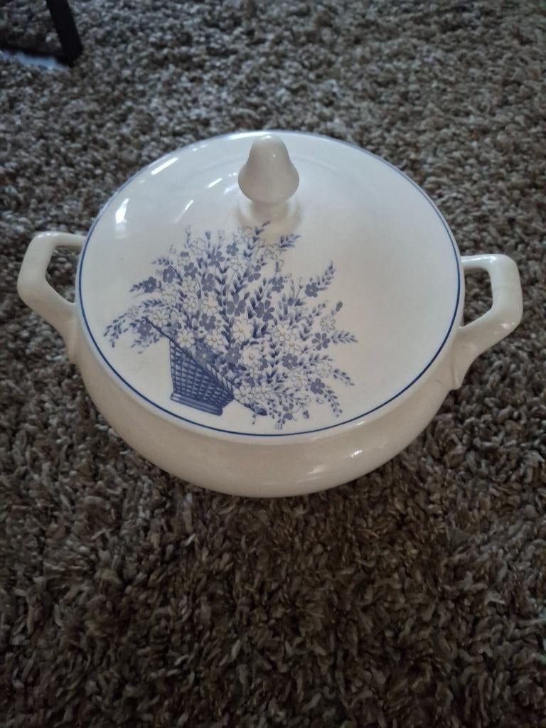 Serviesonderdelen gildelamano Segovia blauw bloemenrandje, Ophalen of Verzenden