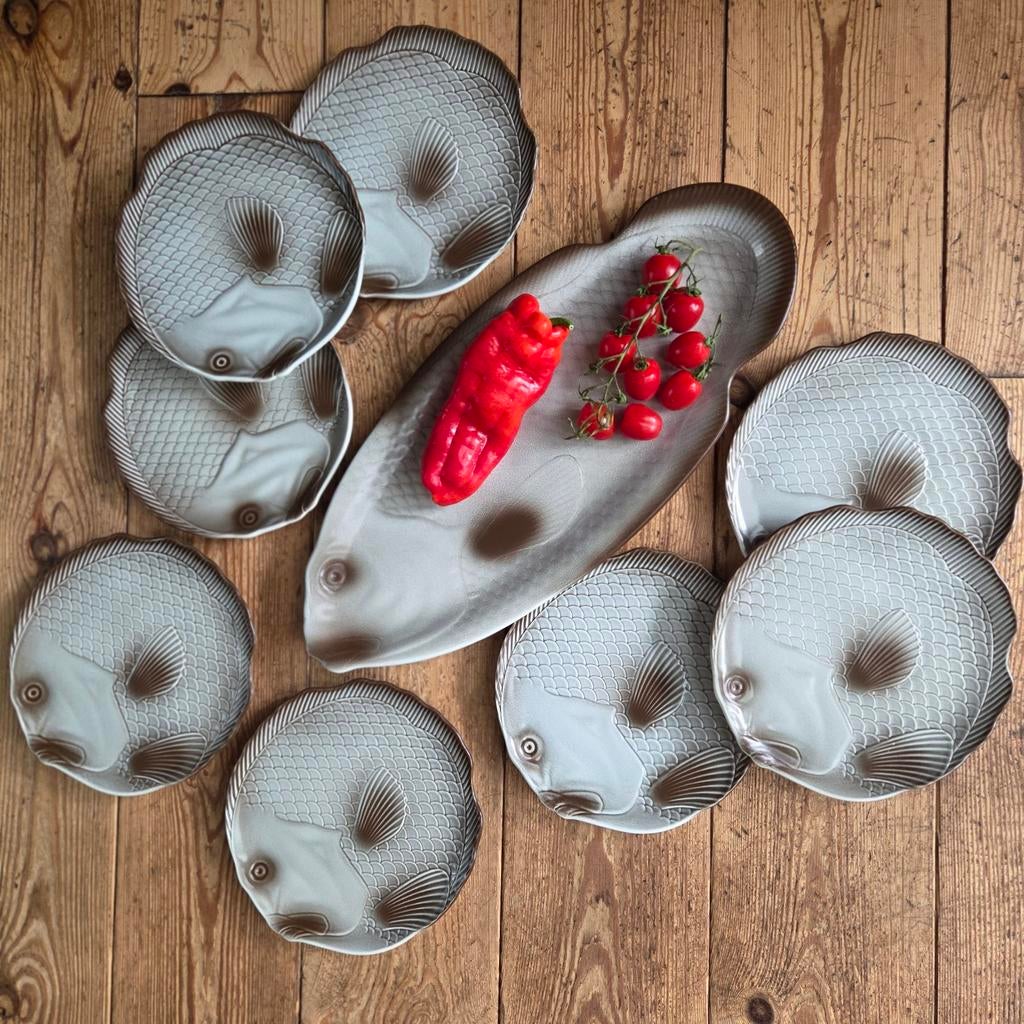 Salins Frankrijk vis servies - ook per stuk verkrijgbaar, Ophalen of Verzenden