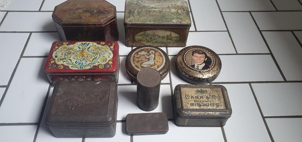 Antieke blikken 100 jaar oud somige, Ophalen of Verzenden, Gebruikt, Overige