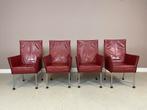 4 Montis Chaplin stoelen Gerard van den Berg I.Z.G.S., Ophalen, Gebruikt, Vier, Leer