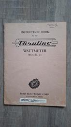 Thruline Wattmeter Model 43 Instructieboek, Ophalen of Verzenden