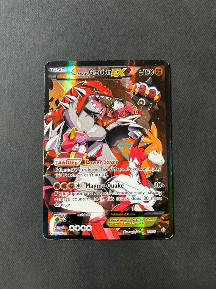 Pokemon - TM’s Groudon EX, Hobby en Vrije tijd, Verzamelkaartspellen | Pokémon, Nieuw, Losse kaart, Foil, Ophalen of Verzenden