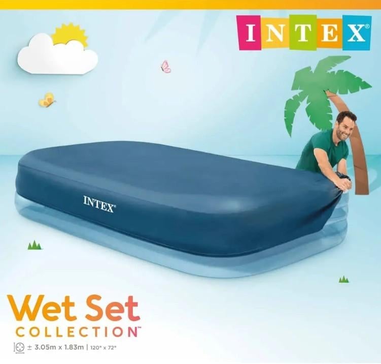 Partij blauwe Intex wet set collection zwembadhoezen, NHP International, Opblaaszwembad, 80 tot 120 cm, Ophalen of Verzenden
