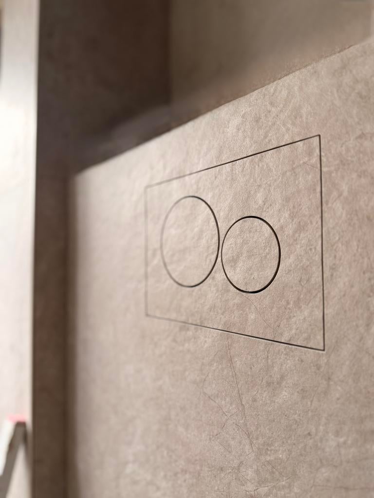 Keramische drukplaat in tegel – exclusieve wc oplossing, Ophalen of Verzenden, Nieuw, Steen, Toilet