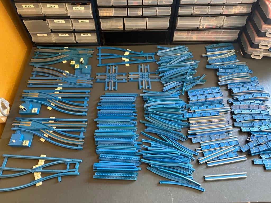 Grote partij lego trein rails blauw (3), Verzenden, Lego, Lego, Lego