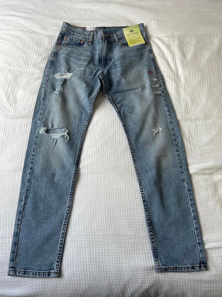 Nieuwe Levi's 512 Ripped Jeans - Maat 30x30 met tags, Kleding | Heren, Spijkerbroeken en Jeans, Ophalen, Nieuw, Blauw, W32 (confectie 46) of kleiner