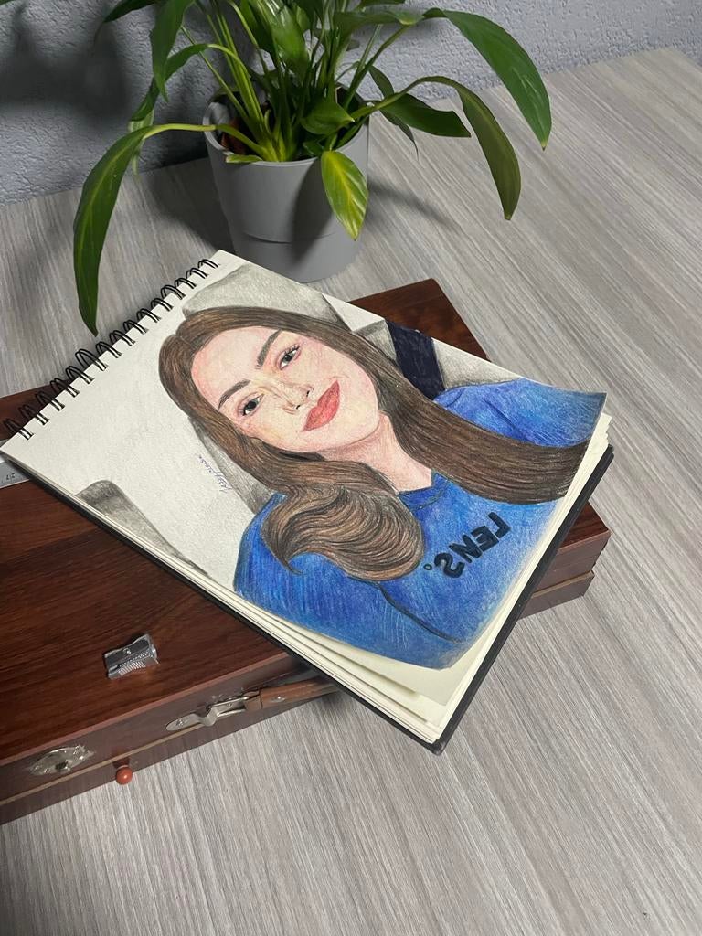 Originele Tekening: Portret van Jessy Plaisier, Antiek en Kunst, Ophalen of Verzenden