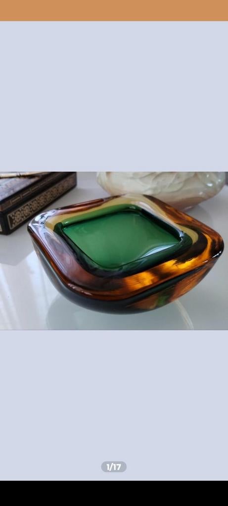 Murano glas asbak, Antiek en Kunst, Antiek | Glas en Kristal, Ophalen of Verzenden