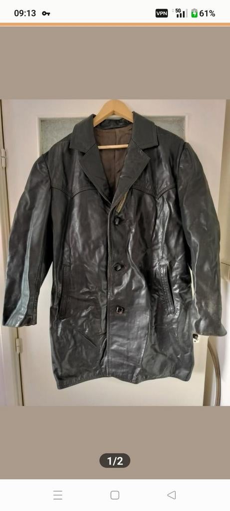 Heren Vintage Cafe Racer Retro 2 | Zwart Retro Moto Distressed Lederen Jasje | Vintage Stijl Motorfiets Zwarte Jas, Antiek D2, XL