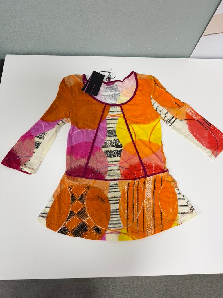 Save the Queen Y2K top vintage art print S NIEUW zeldzaam, Nieuw, Oranje, Ophalen of Verzenden, H