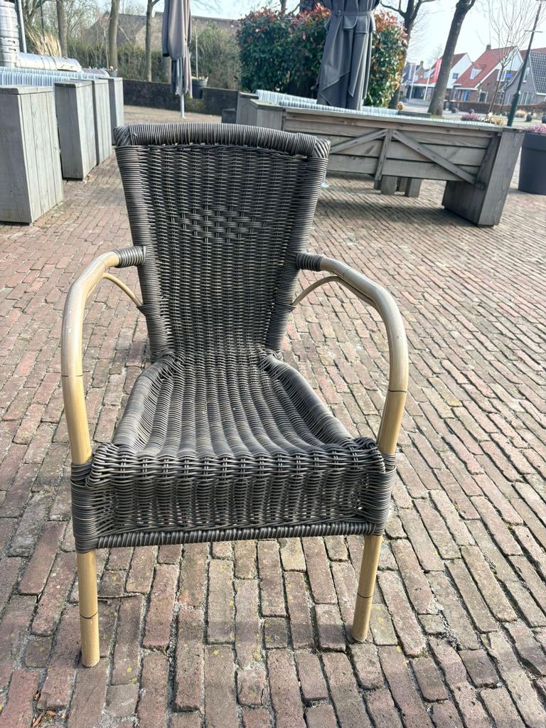 Terras tafels en stoelen partij te koop, Tuin en Terras, Ophalen of Verzenden, Gebruikt, Wicker