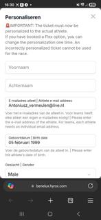 Hyrox rotterdam 18 april men open, Tickets en Kaartjes, Eén persoon, Cadeaubon