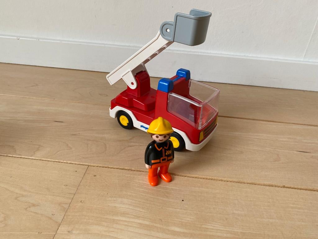 Playmobil 123 brandweerauto, Ophalen of Verzenden, Gebruikt