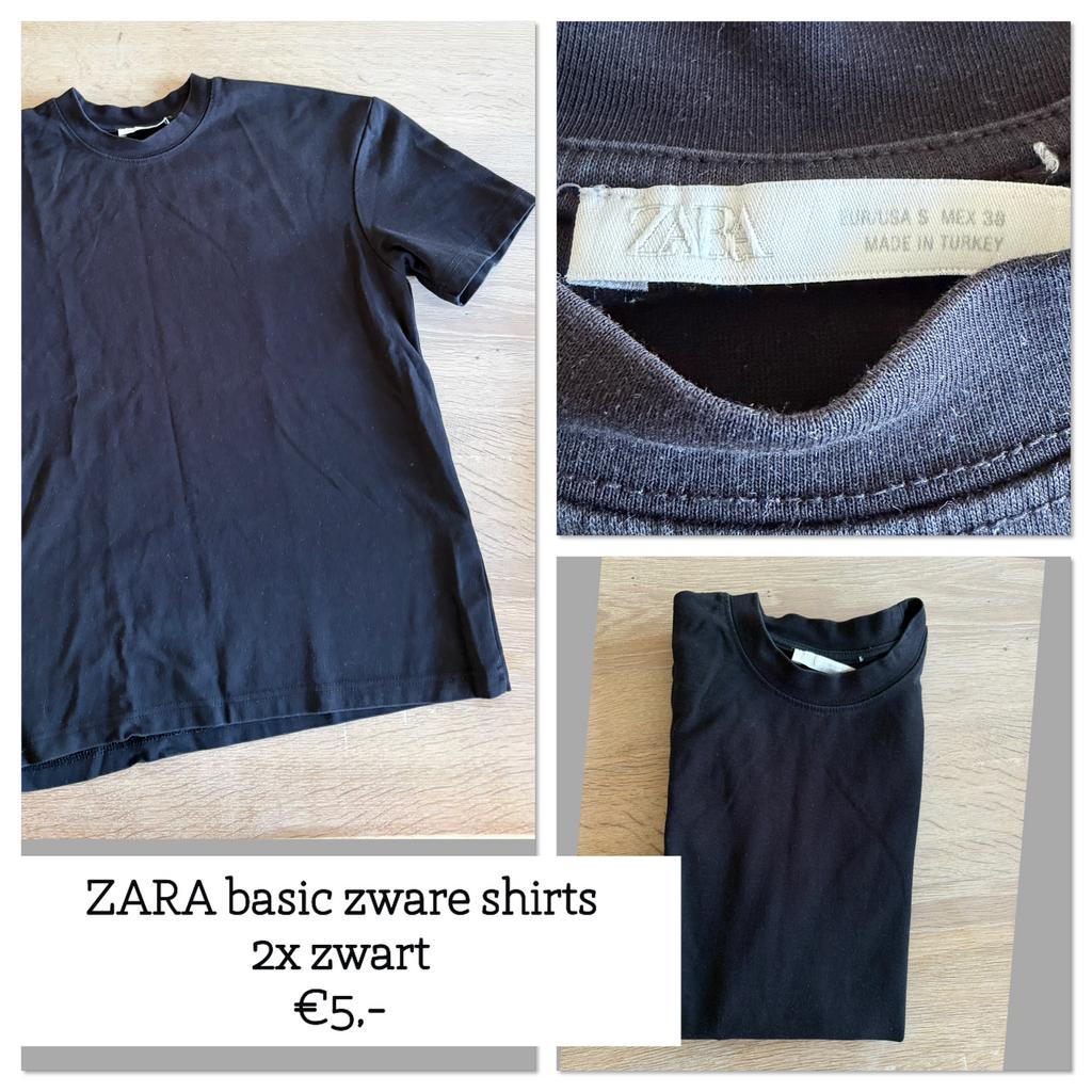 ZARA basic zwart shirt - 2 stuks maat S, Ophalen of Verzenden, Zo goed als nieuw, Maat 46 (S) of kleiner