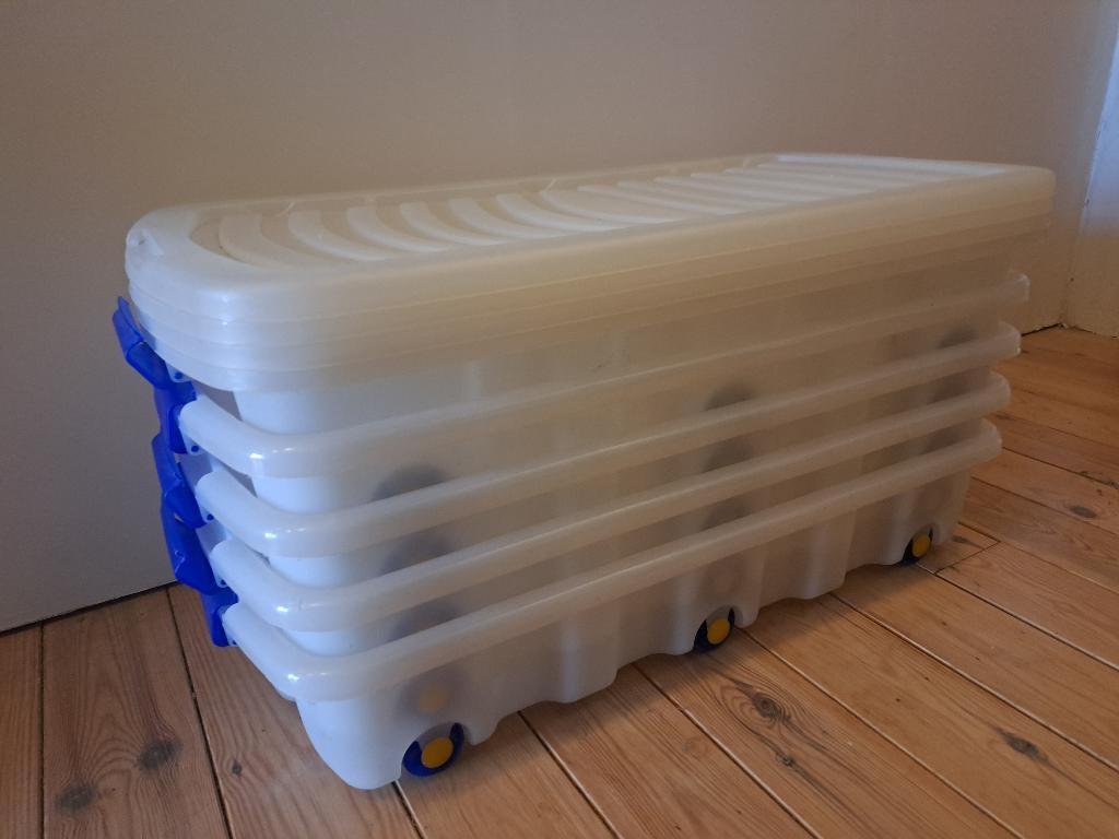 5 opbergboxen / bedrolboxen, Doe-het-zelf en Verbouw, Kratten en Dozen, Ophalen, Gebruikt, Overige typen, Minder dan 35 cm