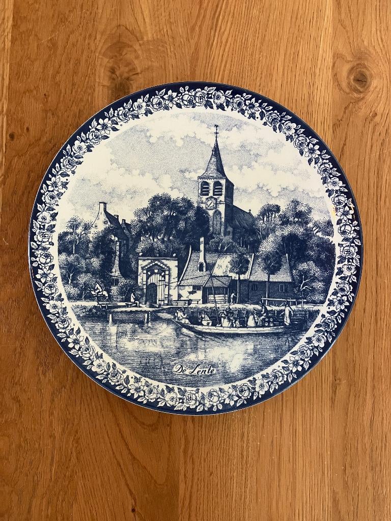 Bord Delfts Blauw Chemkefa De Lente, Ophalen of Verzenden