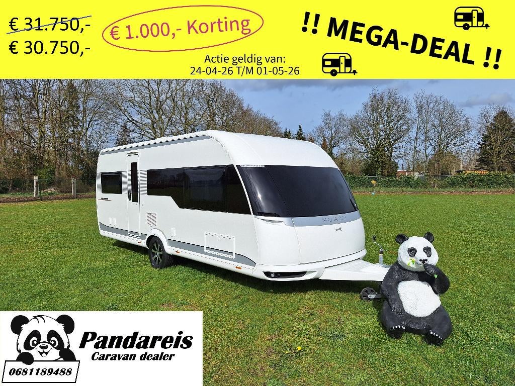 Hobby 560 CFE Premium BJ:2019 AIRCO + MOVER + OVEN + TV, Omvormbare zithoek, Rondzit, Hobby, Bedrijf