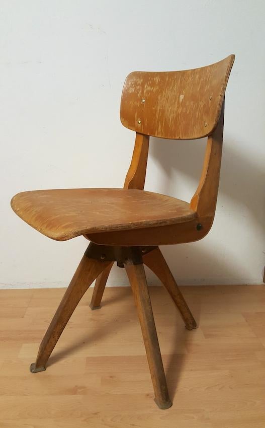 Vintage Bauhaus Casala swivel chair draaibaar stoeltje, Ophalen, Gebruikt, Overige kleuren, Bureaustoel