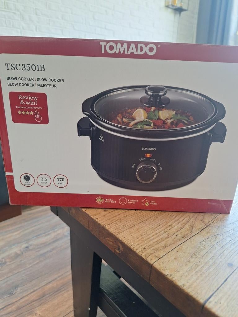 Tomado Slowcooker TSC3501B, Witgoed en Apparatuur, Slowcookers, Ophalen, Nieuw