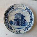 Delfts Blauw bord R.V.S. Januari 1942, Ophalen of Verzenden