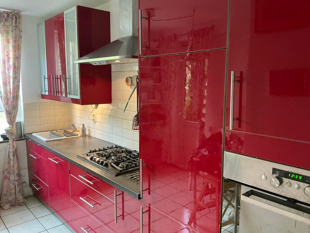 Complete keuken inclusief inbouwapparatuur, Ophalen, Gebruikt, Enkelwandige keuken, Hoogglans of Gelakt