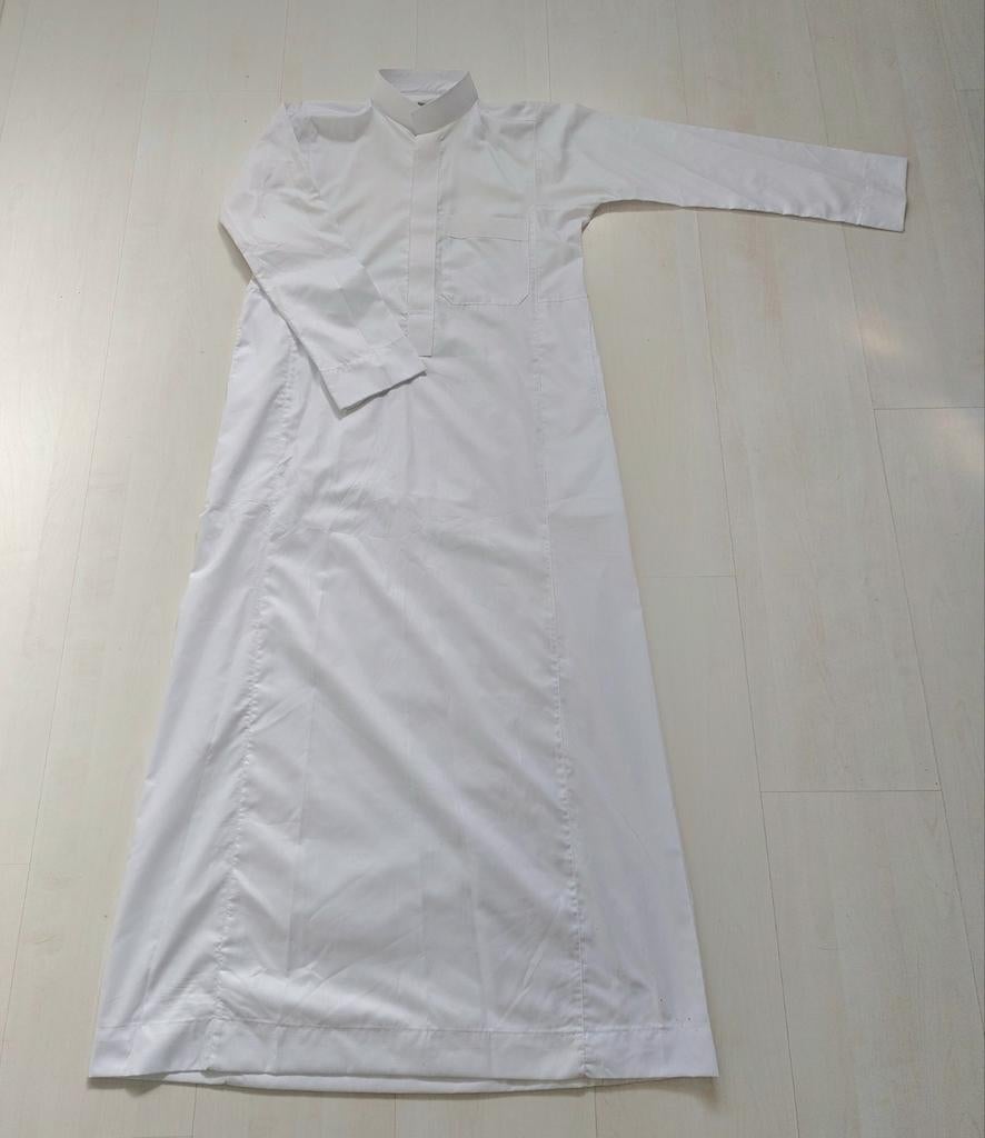 Witte eid djallaba lengte 120 cm, Ophalen of Verzenden, Zo goed als nieuw, Jongen, Overige typen