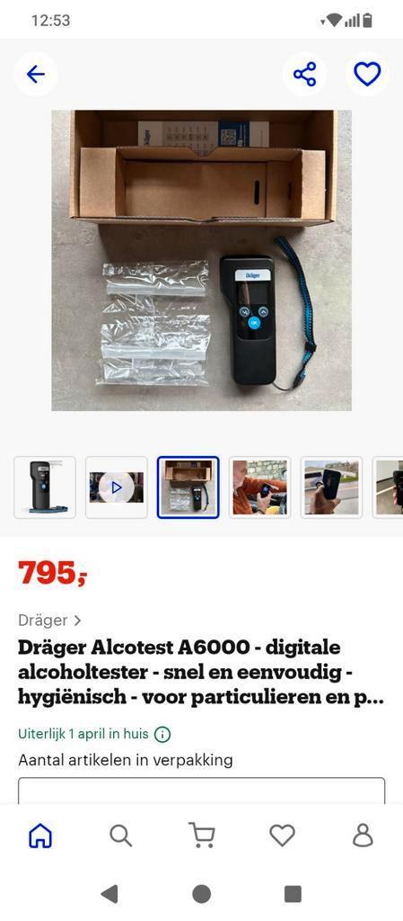 Blaas apparaat voor alcohol tester te koop, Diversen, Verpleegmiddelen, Zo goed als nieuw, Ophalen of Verzenden