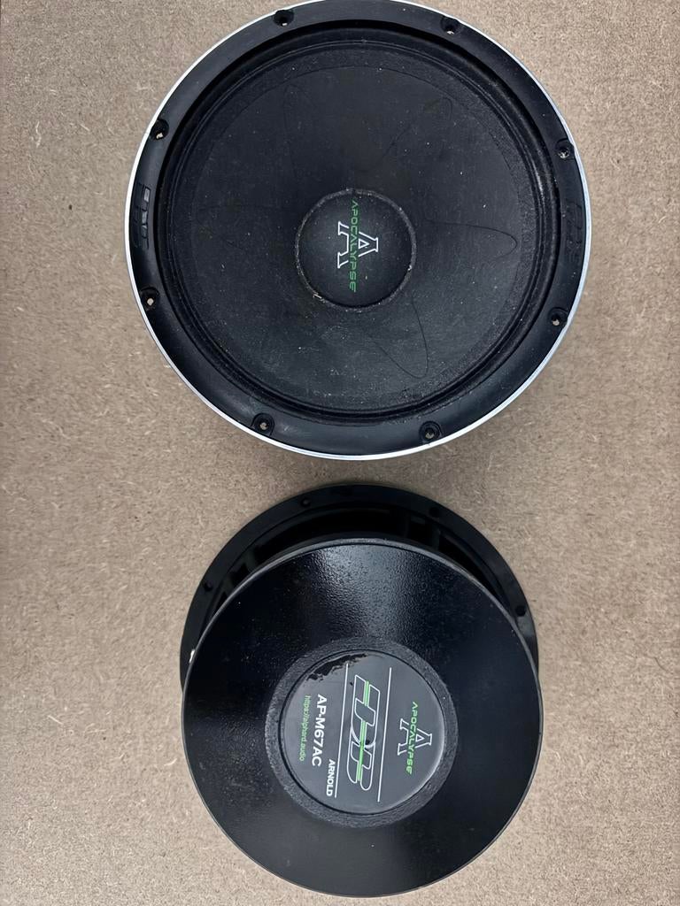 Apocalypse AP-M67AC Midrange Speakers (2 stuks), Audio, Tv en Foto, Luidsprekers, Gebruikt, Overige typen, 120 watt of meer, Ophalen