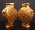 Paar Chinese Vazen 24k Bladgoud Vaas 2x, Verzenden